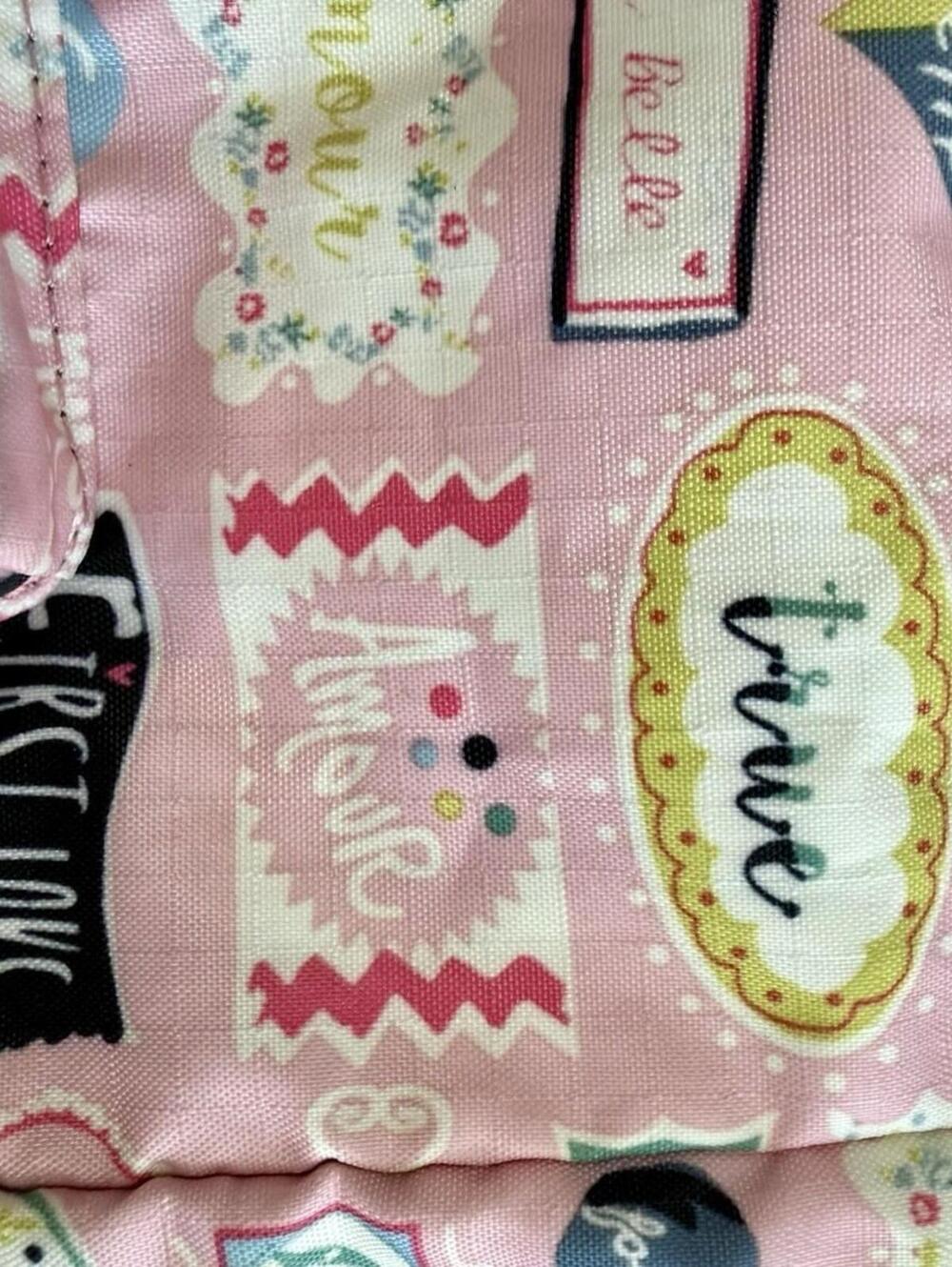 LeSportsac Mini Backpack Pink Love Print Drawstring Multicolor Bag Sweet Talk - Picture 6 of 13